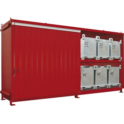 Eurokraft Pro Gefahrstoffbehälter - 12x1000L, Rot Eurokraft Pro Gefahrstoffbehälter - 12x1000L, Rot