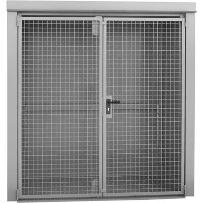 Conteneur à bouteilles de gaz Eurokraft pro - Résistant au feu, 28 pcs, Ø 230mm, gris Conteneur à bouteilles de gaz Eurokraft pro - Résistant au feu, 28 pcs, Ø 230mm, gris