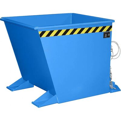 Eurokraft pro Stahl-Abfallbehälter - 0,3m³, Blau RAL 5012 Eurokraft pro Stahl-Abfallbehälter - 0,3m³, Blau RAL 5012