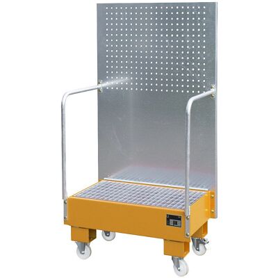 Eurokraft Pro 60L Fässer mobile Auffangwanne - Gelb-Orange Eurokraft Pro 60L Fässer mobile Auffangwanne - Gelb-Orange