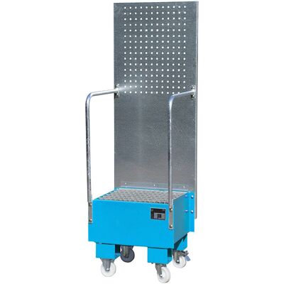 Eurokraft pro Mobile Auffangwanne - 60L, Stahl, Blau Eurokraft pro Mobile Auffangwanne - 60L, Stahl, Blau