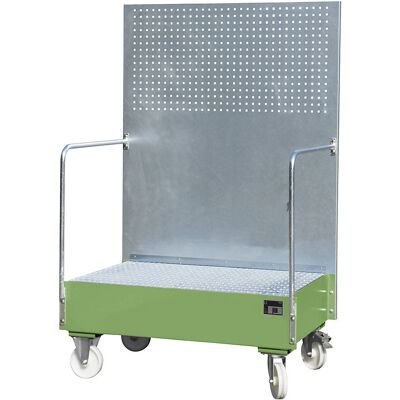 Cubeta de recogida móvil de acero con rejilla perforada - Containment Pallet Cubeta de recogida móvil de acero con rejilla perforada - Containment Pallet
