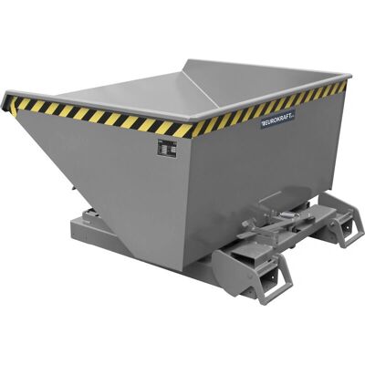 Eurokraft Pro Automatischer Kippbehälter - 0,6m³, Grau, Stahl Eurokraft Pro Automatischer Kippbehälter - 0,6m³, Grau, Stahl
