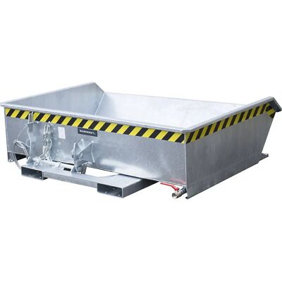 Eurokraft pro Mini Metallspänebehälter - Niedriges Profil, 0,61 m³, Zinkbeschichtet Eurokraft pro Mini Metallspänebehälter - Niedriges Profil, 0,61 m³, Zinkbeschichtet