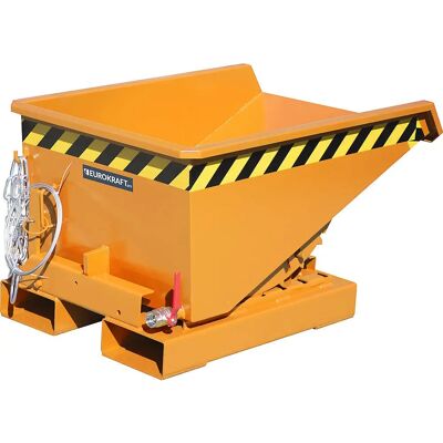 Contenitore rifiuti Mini Eurokraft Pro - 0,275 m³, Arancione, Acciaio Contenitore rifiuti Mini Eurokraft Pro - 0,275 m³, Arancione, Acciaio