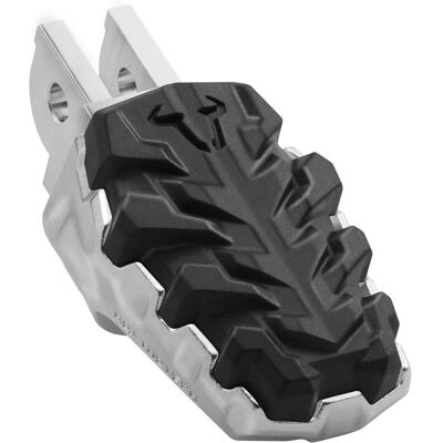Poggiapiede EVO Sw-Motech - Acciaio inossidabile, Regolabile, Nero Argento - Accessorio moto Poggiapiede EVO Sw-Motech - Acciaio inossidabile, Regolabile, Nero Argento - Accessorio moto