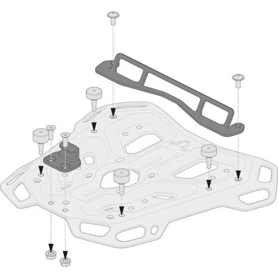 Kit d’adaptation SW-Motech pour Adventure-Rack - Noir/Argent pour Shad - Publicité Kit d’adaptation SW-Motech pour Adventure-Rack - Noir/Argent pour Shad - Publicité