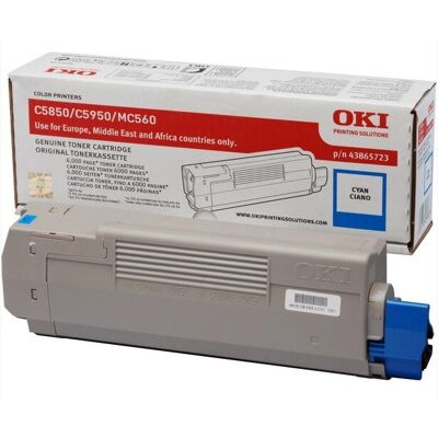 OKI 43865723 Cyan Toner Cartridge - Printer Supplies OKI 43865723 Cyan Toner Cartridge - Printer Supplies