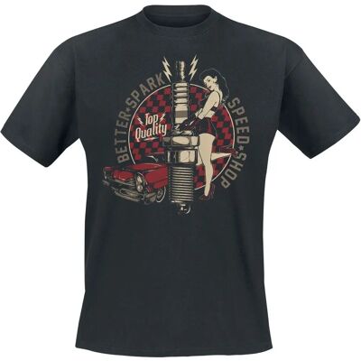 Gasoline Bandit Better Spark Kurzarm T-Shirt - Herren - Schwarz - Streetwear Gasoline Bandit Better Spark Kurzarm T-Shirt - Herren - Schwarz - Streetwear
