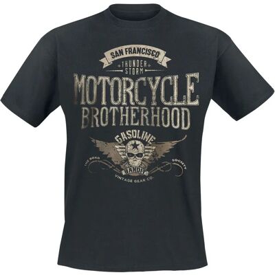 Gasoline Bandit Motorcycle Brotherhood - Lyhythihainen T-paita - Musta Gasoline Bandit Motorcycle Brotherhood - Lyhythihainen T-paita - Musta
