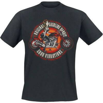 Gasoline Bandit Good Vibrations - Lyhythihainen T-paita - Musta - Miesten Gasoline Bandit Good Vibrations - Lyhythihainen T-paita - Musta - Miesten