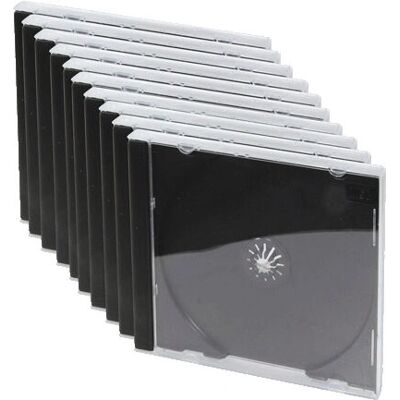 LogiLink NB0050 Optical Disc Case - Holds 1 Disc - Black, Transparent LogiLink NB0050 Optical Disc Case - Holds 1 Disc - Black, Transparent
