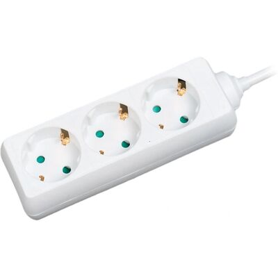 LogiLink LPS205 Mehrfachsteckdose - 3 Schuko, 1,4m, Weiß LogiLink LPS205 Mehrfachsteckdose - 3 Schuko, 1,4m, Weiß