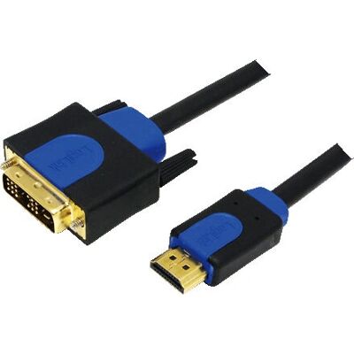 Adapter kabla wideo LogiLink - 2m HDMI do DVI-D czarny Adapter kabla wideo LogiLink - 2m HDMI do DVI-D czarny