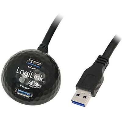LogiLink CU0035 USB 3.0 Verlängerungskabel - 2 Anschlüsse 1,2m Schwarz LogiLink CU0035 USB 3.0 Verlängerungskabel - 2 Anschlüsse 1,2m Schwarz