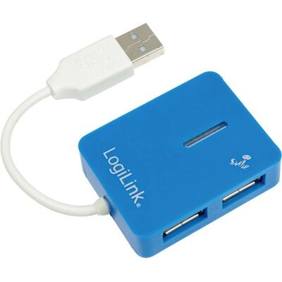 LogiLink USB 2.0 4-Port Hub - Blue LogiLink USB 2.0 4-Port Hub - Blue