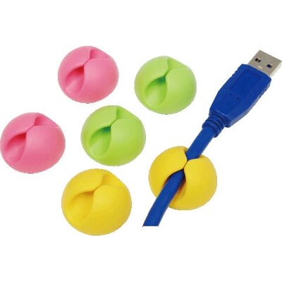 LogiLink KAB0010 - Kabelklemme - Grün, Pink, Gelb LogiLink KAB0010 - Kabelklemme - Grün, Pink, Gelb