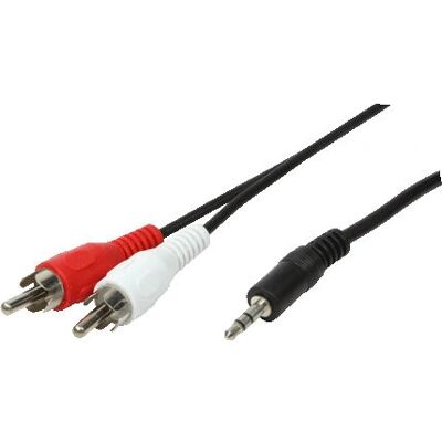 LogiLink 1x3,5mm - 2xRCA, 1,5m kaapeli LogiLink 1x3,5mm - 2xRCA, 1,5m kaapeli