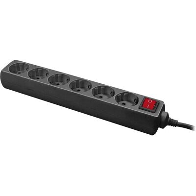 LogiLink Verlängerungskabel - 6 Steckdosen, 1,4m, Schwarz LogiLink Verlängerungskabel - 6 Steckdosen, 1,4m, Schwarz