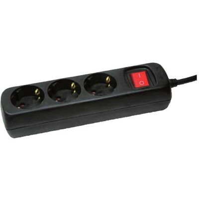 LogiLink Verlängerungskabel - 3 Steckdosen - 1,4m - Schwarz LogiLink Verlängerungskabel - 3 Steckdosen - 1,4m - Schwarz