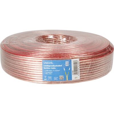 LogiLink CA1085 50 m Transparent Lautsprecherkabel LogiLink CA1085 50 m Transparent Lautsprecherkabel
