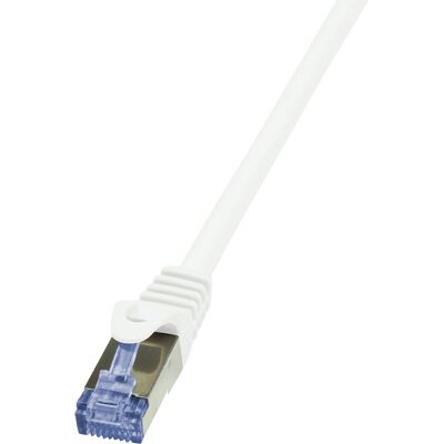 Síťový kabel LogiLink 1m Cat.6A 10G S/FTP Bílý - Síťový kabel Síťový kabel LogiLink 1m Cat.6A 10G S/FTP Bílý - Síťový kabel