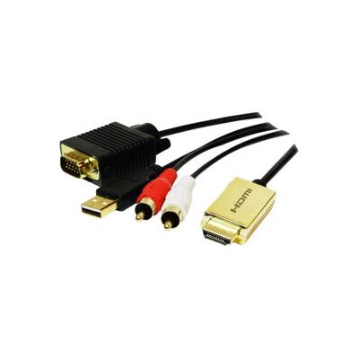 LogiLink CV0052A HDMI zu VGA Adapter - 2m Schwarz LogiLink CV0052A HDMI zu VGA Adapter - 2m Schwarz