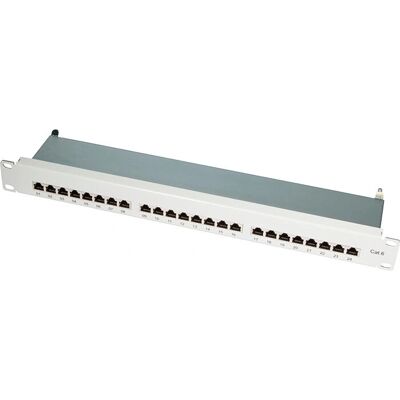 LogiLink NP0040A Világos Szürke 24-Port CAT 6 Patch Panel - Patch Panel LogiLink NP0040A Világos Szürke 24-Port CAT 6 Patch Panel - Patch Panel