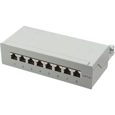 LogiLink NP0018 8-port Cat.6A Patch Panel - Vägg/skrivbordsmontering LogiLink NP0018 8-port Cat.6A Patch Panel - Vägg/skrivbordsmontering