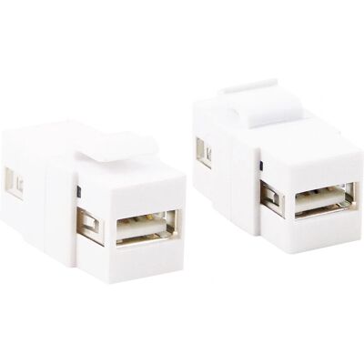 LogiLink NK0013 USB Keystone Modul - Multimedia, Einfacher Einbau, Weiß LogiLink NK0013 USB Keystone Modul - Multimedia, Einfacher Einbau, Weiß