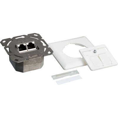 LogiLink NP0123 - Rj45 Stopcontact, Wit, Categorie 6A LogiLink NP0123 - Rj45 Stopcontact, Wit, Categorie 6A