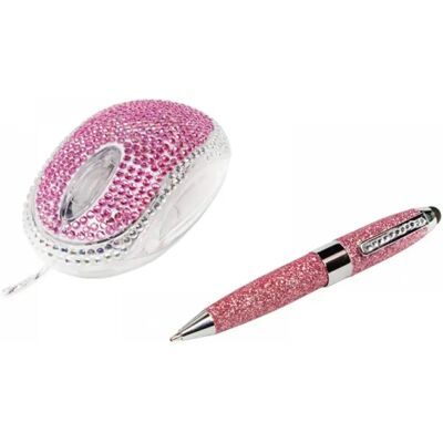 Logilink Souris et Stylus à Strass - Ensemble Logilink Souris et Stylus à Strass - Ensemble