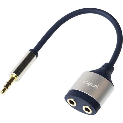 LogiLink CA1100 Audio-Splitter - Kompakt 3,5mm Stereo - Blau LogiLink CA1100 Audio-Splitter - Kompakt 3,5mm Stereo - Blau