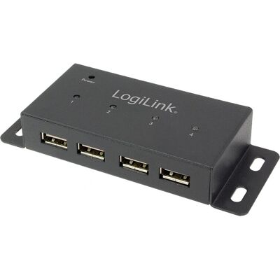 LogiLink UA0141A USB Hub - 4 Ports, Schwarz LogiLink UA0141A USB Hub - 4 Ports, Schwarz