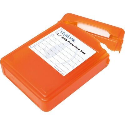 Logilink UA0133O Custodia di archiviazione - Protegge HDD 3,5'' - Arancione Logilink UA0133O Custodia di archiviazione - Protegge HDD 3,5'' - Arancione