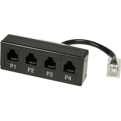 LogiLink 0,1m RJ45/4xRJ11 Telefonelosztó Fekete - Telefonosztó LogiLink 0,1m RJ45/4xRJ11 Telefonelosztó Fekete - Telefonosztó