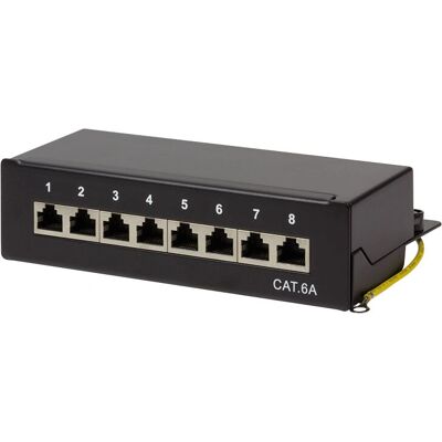 LogiLink NP0018B 8-Port Skärmad Cat.6A Patch Panel LogiLink NP0018B 8-Port Skärmad Cat.6A Patch Panel