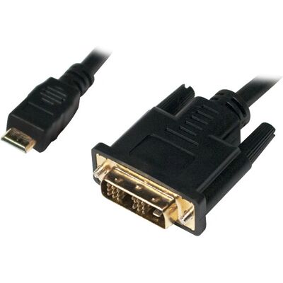LogiLink Mini-HDMI - DVI-D M/M 2m Nero - Cavo LogiLink Mini-HDMI - DVI-D M/M 2m Nero - Cavo