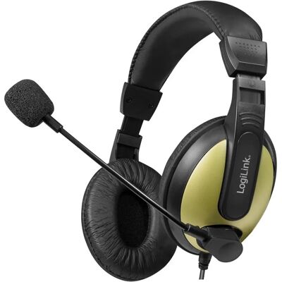 Logilink HS0011A - Cuffie Stereo - Nero/Giallo - Cuffie Logilink HS0011A - Cuffie Stereo - Nero/Giallo - Cuffie