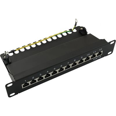 LogiLink NP0046 - 10G Ethernet Patch Panel - 12 Port - Fekete LogiLink NP0046 - 10G Ethernet Patch Panel - 12 Port - Fekete