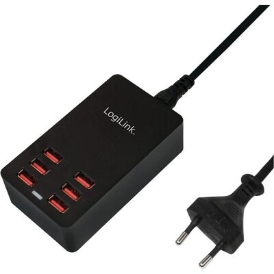 LogiLink PA0139 Universele Oplader - 6 USB-poorten - 32W LogiLink PA0139 Universele Oplader - 6 USB-poorten - 32W