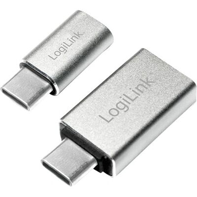 LogiLink USB-C to USB & Micro USB Adapter - Aluminium LogiLink USB-C to USB & Micro USB Adapter - Aluminium