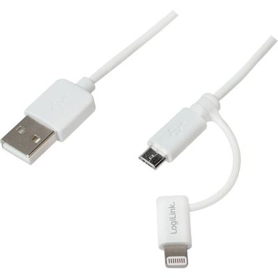 LogiLink USB-Kabel 1m Micro-USB A USB A Weiß - USB Kabel LogiLink USB-Kabel 1m Micro-USB A USB A Weiß - USB Kabel