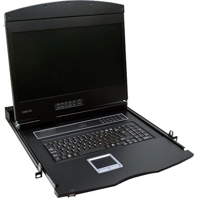 LogiLink LC902GE rack console - 19 inch - 1366x768 - Black - 1U LogiLink LC902GE rack console - 19 inch - 1366x768 - Black - 1U