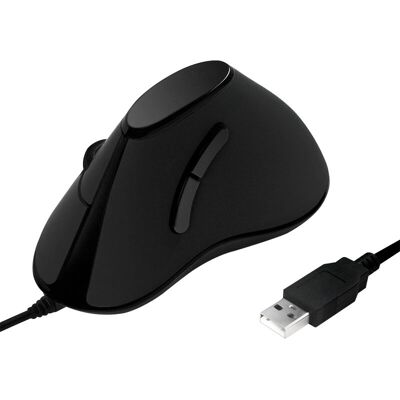 LogiLink ID0158 Ergonomic Mouse - USB Optical 5 Buttons - Black - Office LogiLink ID0158 Ergonomic Mouse - USB Optical 5 Buttons - Black - Office
