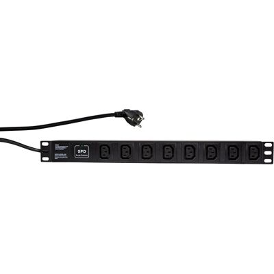 LogiLink PDU8A01 Strömfördelare - 8 uttag, 1U, Svart LogiLink PDU8A01 Strömfördelare - 8 uttag, 1U, Svart