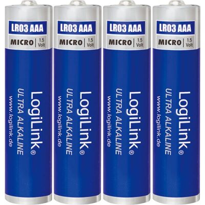 LogiLink AAA Batterien - 4er Pack, Langanhaltende Kraft - Haushaltsbatterie LogiLink AAA Batterien - 4er Pack, Langanhaltende Kraft - Haushaltsbatterie