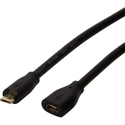 Câble Micro-USB B USB 2.0 LogiLink CU0121 - 1m - Noir Câble Micro-USB B USB 2.0 LogiLink CU0121 - 1m - Noir