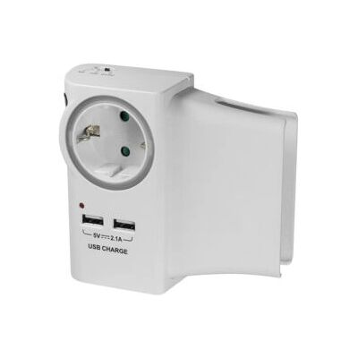 Prise LogiLink PA0165 - Sécurité, USB, Veilleuse Prise LogiLink PA0165 - Sécurité, USB, Veilleuse