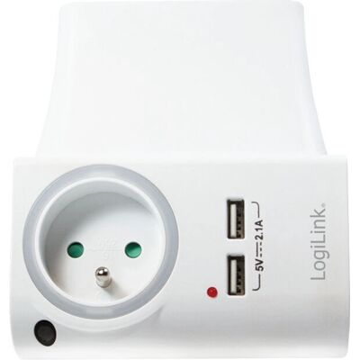 Chargeur Blanc LogiLink PA0166 - Type E, 2 USB, 3 Appareils - Publicité Chargeur Blanc LogiLink PA0166 - Type E, 2 USB, 3 Appareils - Publicité